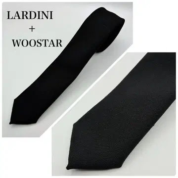[ 새상품급 ] LARDINI + WOOSTAR 넥타이 블랙