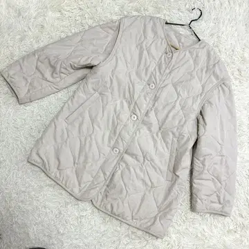 지유 히트패디드 2way 오버 사이즈 블루종 화이트 계열 ( L )