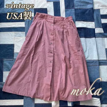 빈티지 코듀로이 플레어 스커트 롱 USA 제조