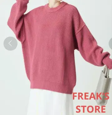 프릭스스토어 빅 실루엣 편직 크루넥 컬러 니트