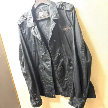 지스타로우 자켓 아우터 남성용 블랙 얇은 원단