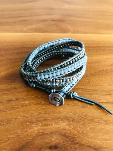 CHAN LUU 랩 팔찌 그레이