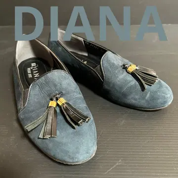새상품급 DIANA 다이애나 스웨이드 가죽 태슬 로퍼 블루