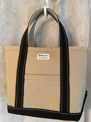 오르치발 ORCIVAL 토트백 라이트 카키 x 블랙 S 사이즈