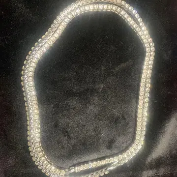 테니스 체인 실버 목걸이 2세트