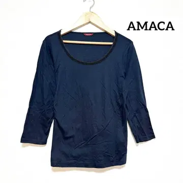 [ 새상품급 ] AMACA 아마카 레이스 7부 소매 티셔츠 M