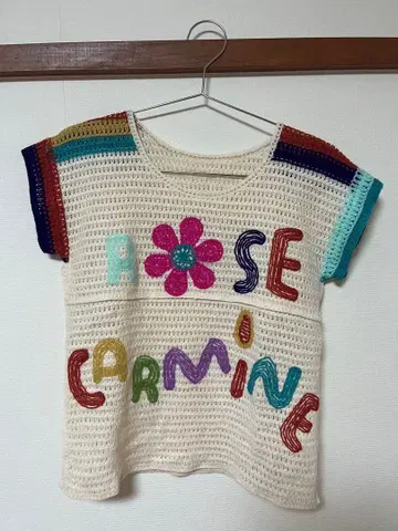 YUMJX 컬러풀 자수 니트탑