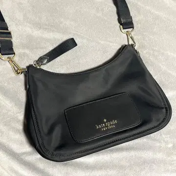 케이트 스페이드 숄더백 블랙 나일론 가죽