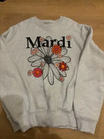 Mardi 꽃무늬 맨투맨 트레이닝복