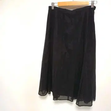 Graceful Days 블랙 쉬폰 플레어 스커트 안감 비침