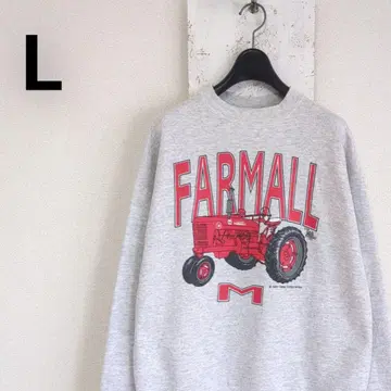 90s USA 빈티지 구제 의류 맨투맨 그레이 FARMALL 트랙터
