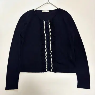 [새상품급] Rene 프릴 디자인 버튼 네이비 네이비 컬러