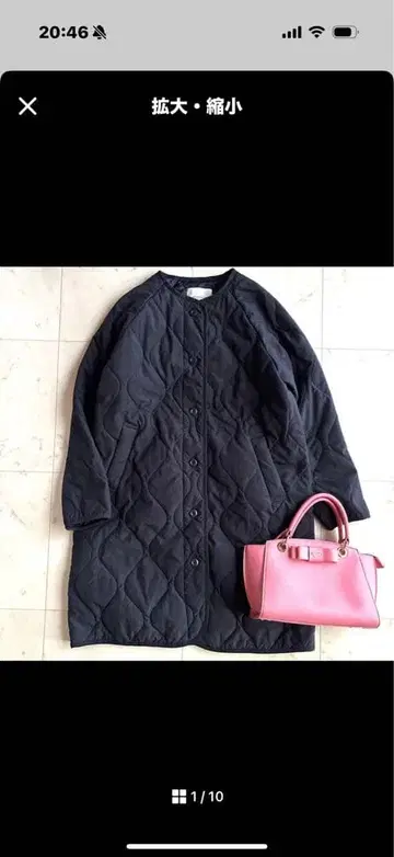 새상품급 도어즈 충전솜 퀼팅 자켓 코트 F 네이비 노카라