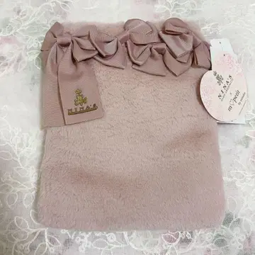 아오키 미사코 시마무라 니나스 퍼 숄더 백 핑크 리본