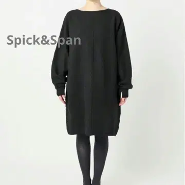 [ 스픽 앤 스팬 ] 융모 원피스 니트 블랙