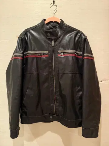 블랙 컬러 남성용 가죽 자켓 M/M