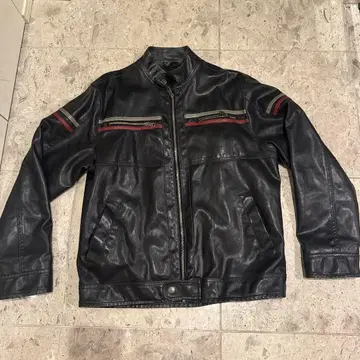 블랙 컬러 남성용 가죽 자켓 M/M