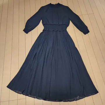 ketty 플리츠 롱 기장 원피스 블랙