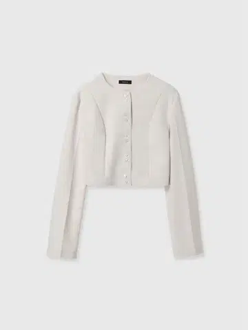 아뉴앙스/컷 조젯 숏 가디건/에크루