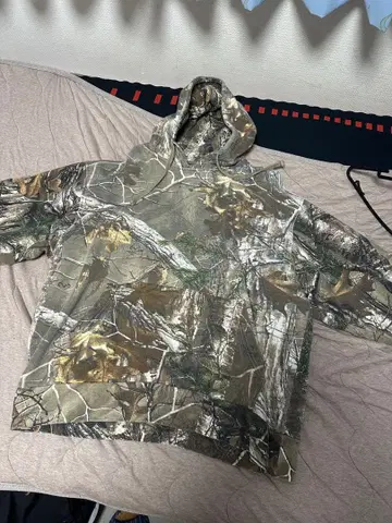 GAME WINNER 카모 패턴 후드 부착 후드티