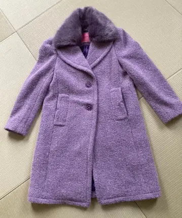 kate spade 케이트 스페이드 라벤더 퍼 롱 코트