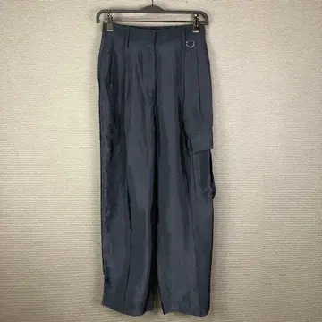 Conte 새틴 카고 팬츠 36 네이비