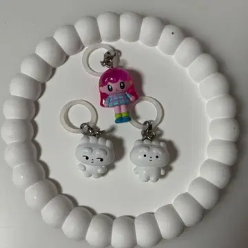 MONYOGIRL 모뇨걸과 교자짱 마크 액세서리 핑크