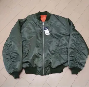 유니클로 90s 올드 유니클로 MA-1 봄버 자켓 그린 XL