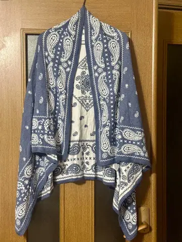 RODEO CROWN 반다나 패턴 스톨풍 긴팔 가디건