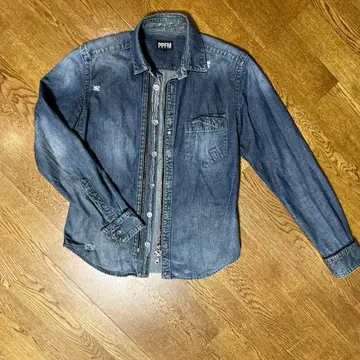 PPFM 데님 긴팔 셔츠 자켓 M 사이즈 블루