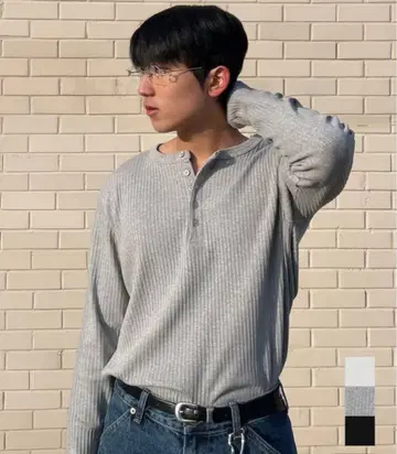 intempomood 헨리넥 상의 화이트 chikashitsu +