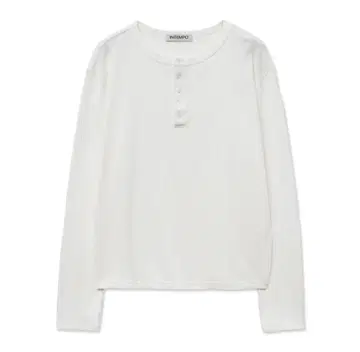 intempomood 헨리넥 상의 화이트 chikashitsu +
