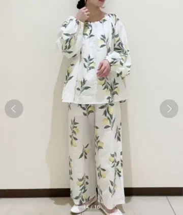 젤라또피케 시트러스 패턴 풀오버 & 롱 팬츠