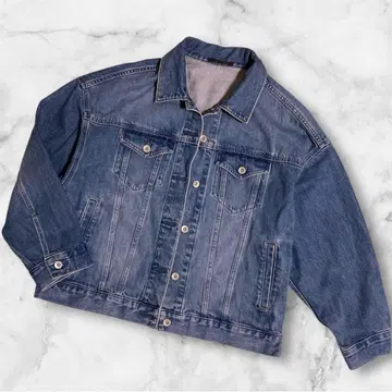 새상품급 유니클로 데님 오버 사이즈 자켓 여성용 L