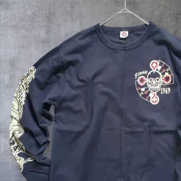 초레어 MWS Gimmick 스컬&바이크 올 패턴 롱 T M