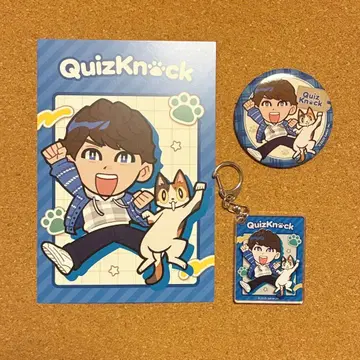 QuizKnock 마네키네코 콜라보 캔뱃지 아크링 키링 엽서 스가이 슌키