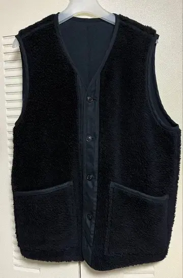 컨팩트 울 코튼 파일 베스트 블랙 사이즈 3