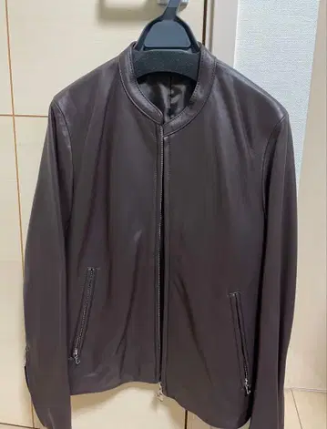 tk. TAKEO KIKUCHI 라무 가죽 자켓 싱글 브라운