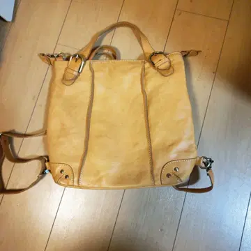 베이지 가죽 토트백 숄더 포함