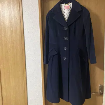 마치코 진토 네이비 롱 코트 38