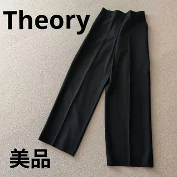 새상품급 Theory 띠어리 팬츠 블랙 허리 밴딩 스트레치