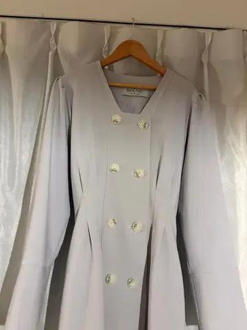 ENBLANC 엔블랑 한국 브랜드 퍼플 트렌치코트 벨트 포함