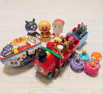 호빵맨 SL맨과 8명의 동료들 & 럭비공 & 인형 3개