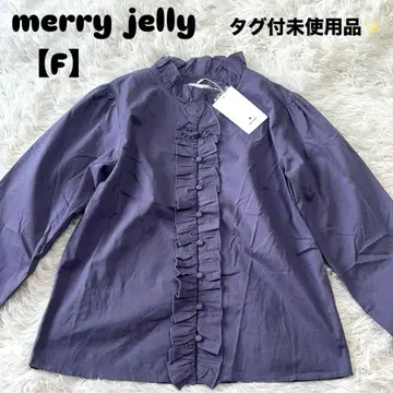 메리제니 셔츠 블라우스 택 포함 미사용품 프릴 차이나 버튼