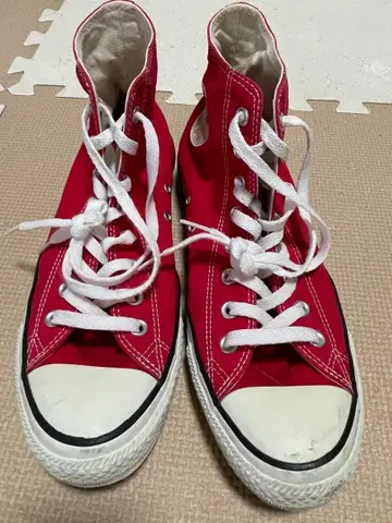 CONVERSE ALL STAR 레드 하이컷 스니커즈 27cm