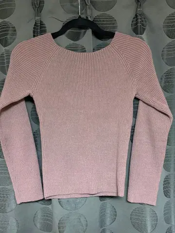 SNIDEL 스나이델 크루넥 둥근넥 긴팔 니트 브라운