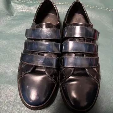 RIELABO 리에라보 벨크로 가죽 스니커즈 26.5 네이비