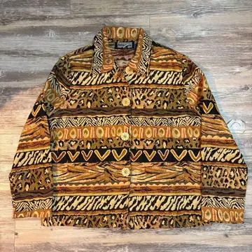 올 패턴 고블랑 자켓 L 인도산 민족 네이티브 빈티지 구제 의류