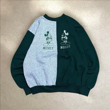 90s vintage USA제 미키 자수 맨투맨 디즈니 Y2K