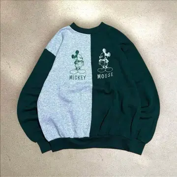 90s vintage USA제 미키 자수 맨투맨 디즈니 Y2K